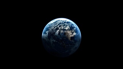 Wall Mural - galactic adventure: a glowing blue earth in the cosmic night sky