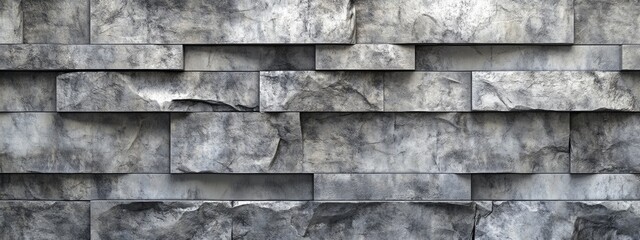 Sticker - 3D rendering of a grunge marble stone wall