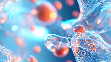 an abstract composition depicting the complexity of cellular structures, infection markers, and plas