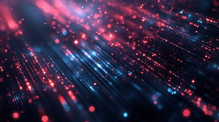 Aufkleber - Abstract tech digital background with blue an red network lines. Modern futuristic design representing data flow and digital connectivity. Cyber technology, data networks, ai