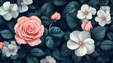 Poster - Beautiful floral background