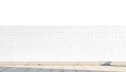 Wall Mural - LONG WALL OF SQUARE isolated with white highlights, png