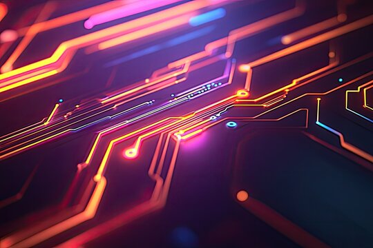 Abstract digital dot line particle data background connecting technology concept.