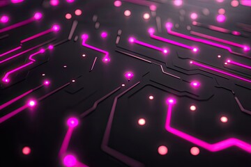 Leinwandbilder - Abstract digital dot line particle data background connecting technology concept.