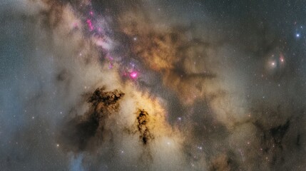 Wall Mural - colorful milkyway galaxy night stars landscape