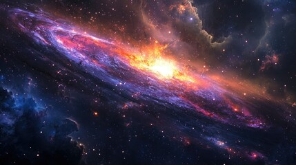 Wall Mural - cosmic galaxy with stars and nebulae