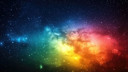 Wall Mural - colorful milkyway galaxy night stars landscape