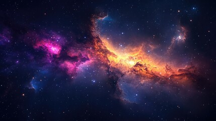 Wall Mural - cosmic galaxy with stars and nebulae