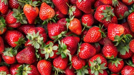 Wall Mural - Fresh Red Strawberries