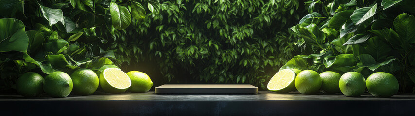 Wall Mural - Lime Product Display.