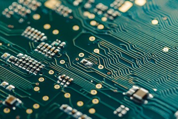 Poster - An electronic circuit board that contains chips and radio components
