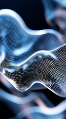 Poster - A close-up of AI-generated patterns forming a unique piece of digital art on a tablet, with surrounding space for text or branding.
