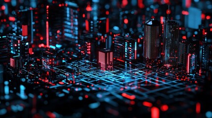 Poster - digital data abstract background, data analysis and access to digital data, digital cyberspace with 