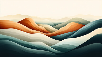 Wall Mural - abstract background with mountain landscape