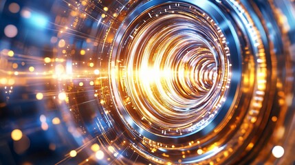 Poster - Abstract swirl of light and energy, creating a mesmerizing visual effect with vibrant colors and dynamic movement.