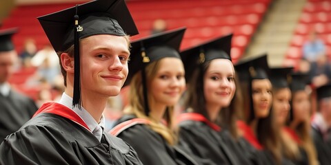 Canvas Print - Graduates receive personalized learning plans and recommendations for continued education and skill development 