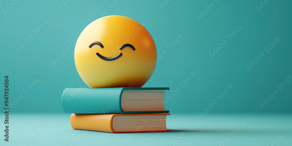 Visualize the stack of books emoji representing learning education and ...