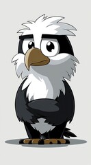 Poster - Cartoon Eagle Illustration with Crossed Arms