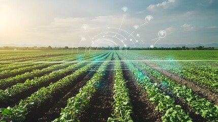 Poster - iot technology tracking water usage in a large scale agricultural field for efficient resource manag