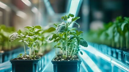Poster - photograph showcasing iot sensors tracking and monitoring the growth of plants in a hydroponic syste