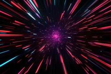 Poster - Vibrant cosmic speed light burst