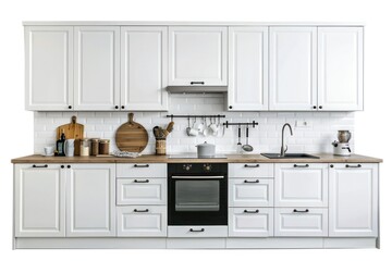 Sticker - Modern white kitchen cabinets