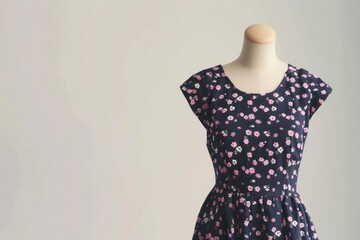 Floral dress on mannequin display