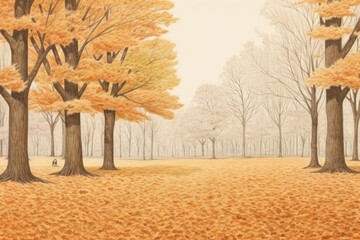 Wall Mural - Autumn landscape outdoors nature.