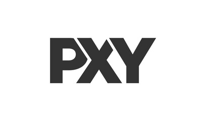 Poster - PXY logo design template with strong and modern bold text. Initial based vector logotype featuring simple and minimal typography. Trendy company identity.