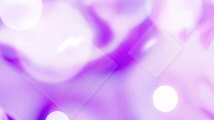 Poster - Abstract purple and white bokeh lights animation with floating squares