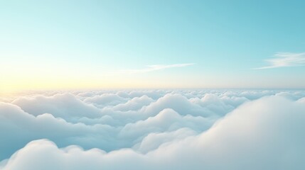 Wall Mural - The sky is blue and the clouds are white