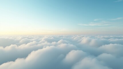 Wall Mural - The sky is filled with clouds, creating a sense of calm and serenity