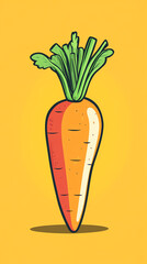 Wall Mural - Cartoon carrot illustration