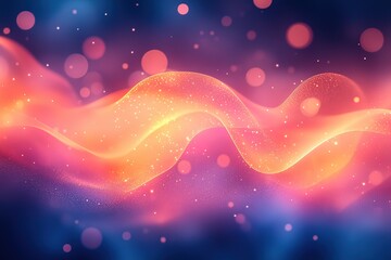 Poster - A colorful, abstract background with a purple and orange wave