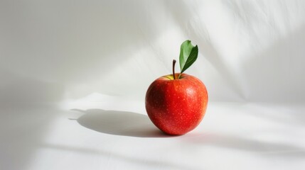 Wall Mural - Red Apple on White Background