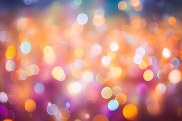 Sticker - Colorful bokeh lights background