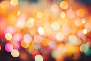 Poster - Vibrant bokeh lights background