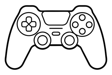 Joystick silhouette vector icon, Game controller art illustration