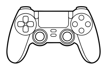 Joystick silhouette vector icon, Game controller art illustration