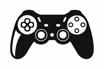 Joystick silhouette vector icon, Game controller art illustration