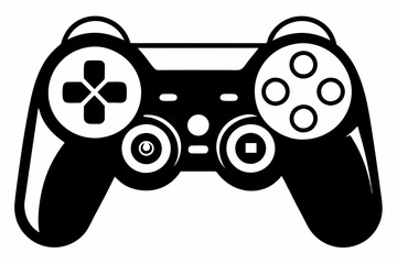 Wall Mural - Joystick silhouette vector icon, Game controller art illustration