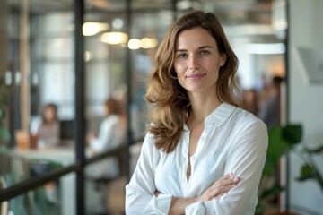 Canvas Print - Confident professional woman in office