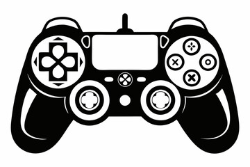 Joystick silhouette vector icon, Game controller art illustration