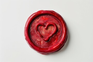 Wall Mural - Red wax seal heart