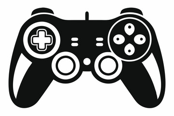 Wall Mural - Joystick silhouette vector icon, Game controller art illustration