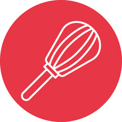 Poster - Whisk line circle icon