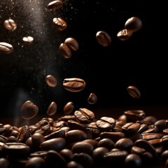 Poster - Roast coffee beans refreshment freshness darkness.