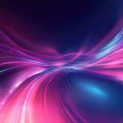 Fototapete - Vibrant abstract background featuring flowing waves of pink, blue, and purple light, creating a dreamy digital atmosphere.