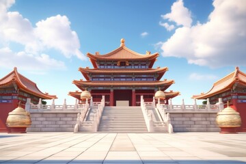 Wall Mural - Tradition landmark temple architecture.