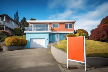 Poster - House architecture outdoors building.